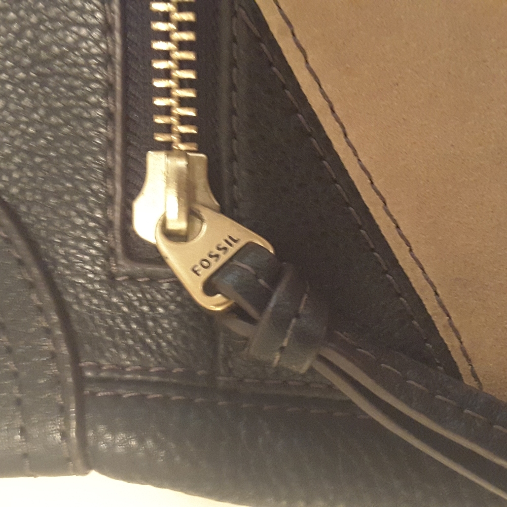 Fossil Black Multi-Color Patchwork Hobo - image 4